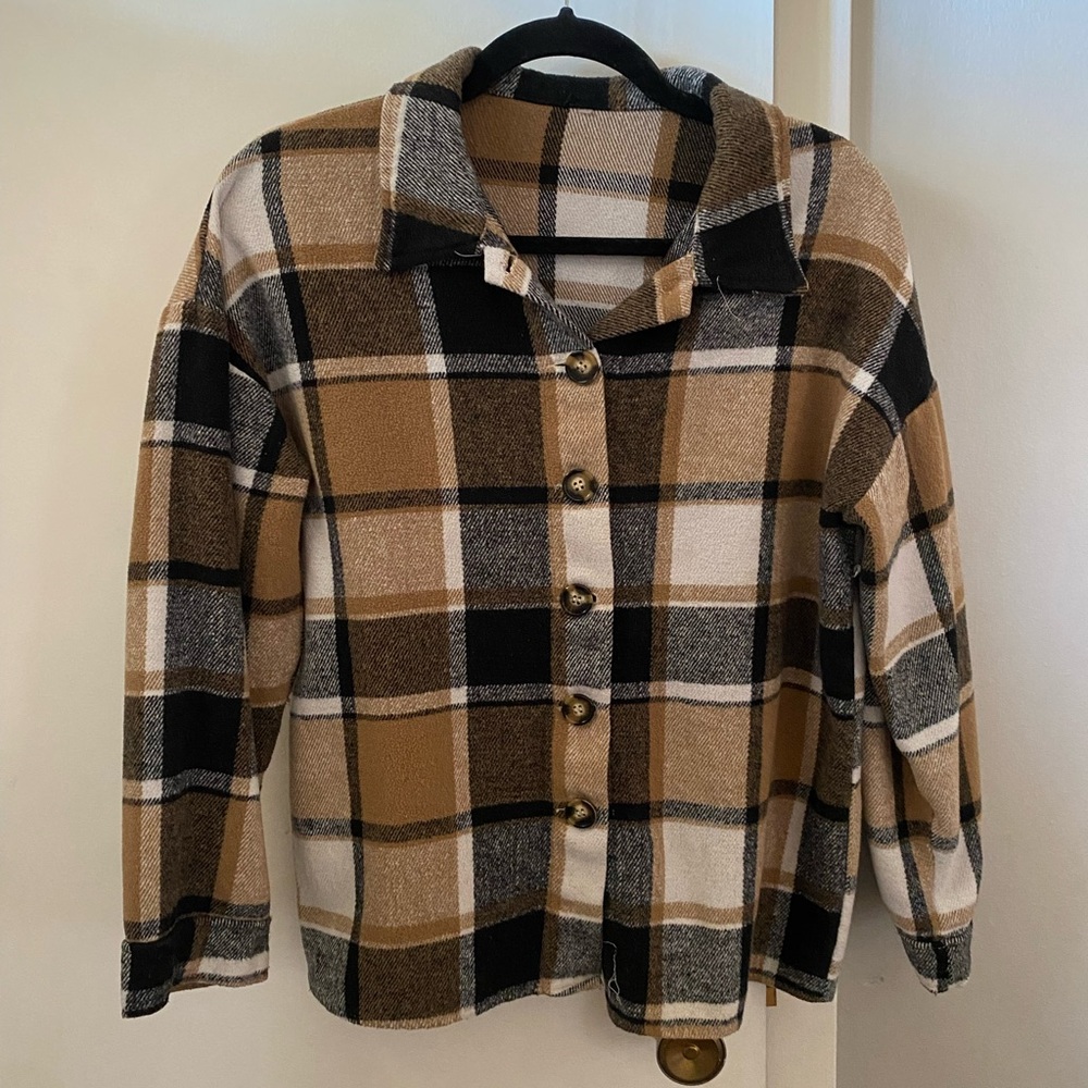 Plaid Button-Up Shirt